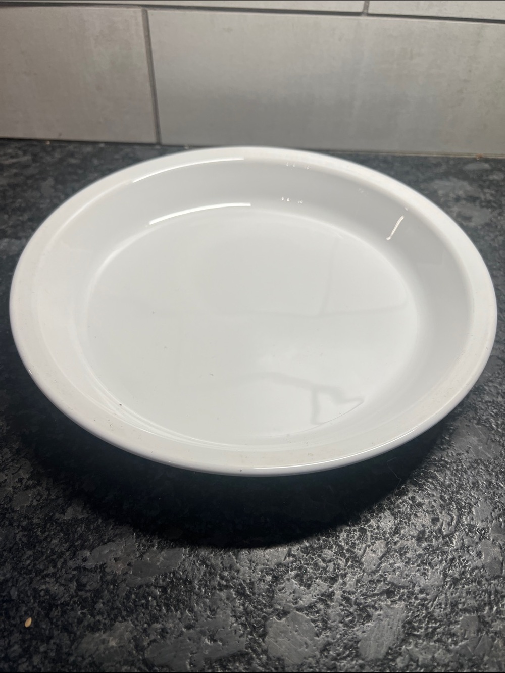 Vintage Corningware Simply Solid White Pie Plate. Like new condition.